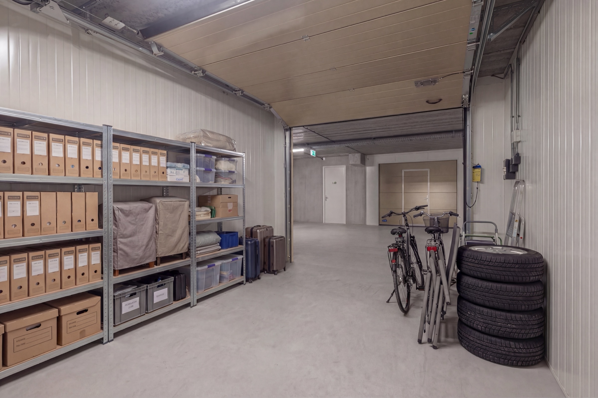 Garagebox interieur met opslag Veenendaal